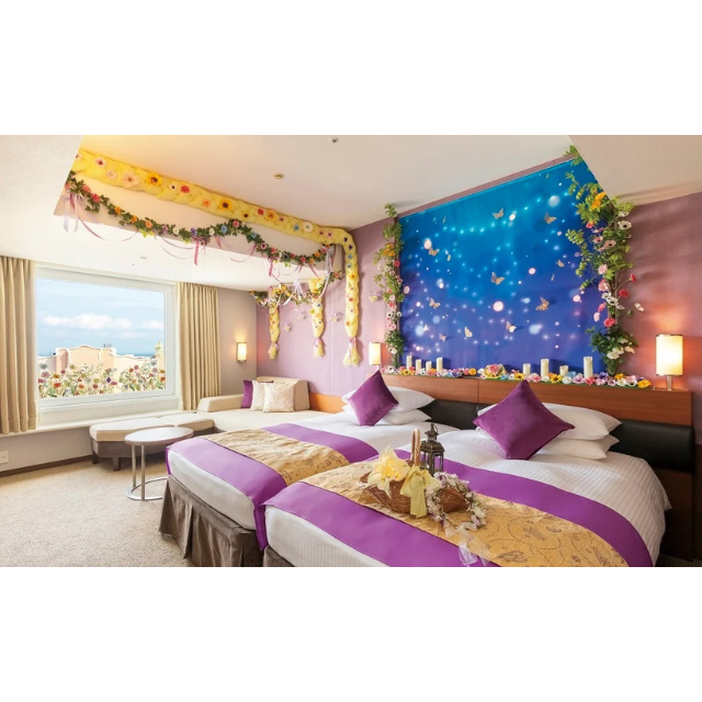 舞浜ビューホテル by HULICの色とりどりの花々が咲き誇る森の中をイメージしたコンセプトルーム「グローイングフラワールーム」が好評につき販売延長！